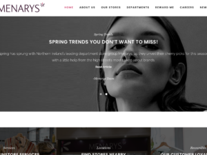 Website Design & Development for Irish department store